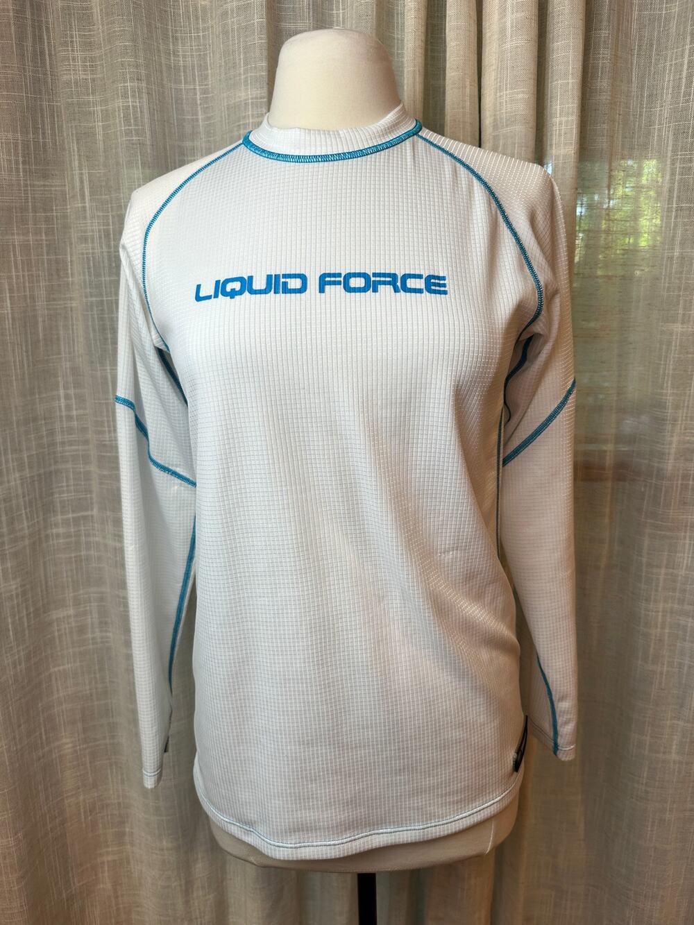 Liquid Force Men's Large White Long Sleeve Rash Guard UPF